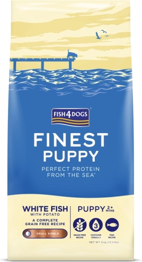 Fish4Dogs Finest petites croquettes pour chiots à la poisson blanc et aux pommes de terre 6 kg