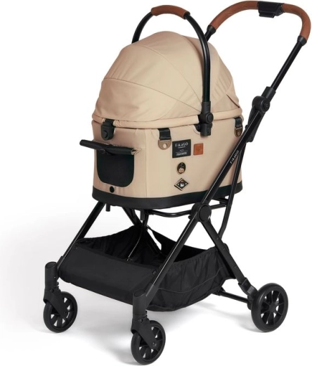 Poussette FIKAGO pour chiens et chats Flytta Plus Hygge beige
