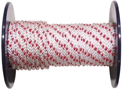 Corde tressée en fibre de polypropylène 8 mm sans âme, colorée, 100 m