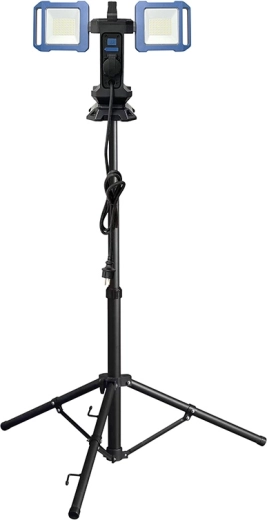 Projecteur LED portable double Solight télescopique avec prise et USB, 2 × 30 W