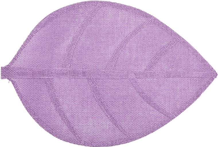 Set de table naturel en forme de feuille 33 × 48 cm violet