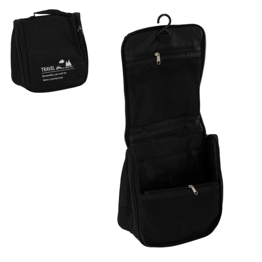 Trousse de toilette de voyage avec crochet, imperméable, 20,5 × 20 × 9 cm