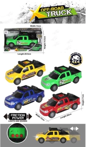 Voiture avec son et lumière, verte