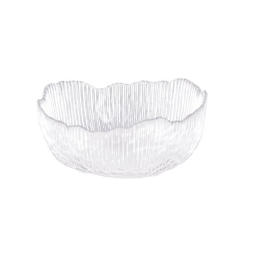Bol en verre strié Edges 13 × 13 cm