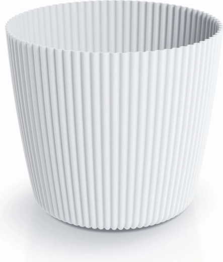 Cache-pot Milly Round 19,6 cm plastique blanc