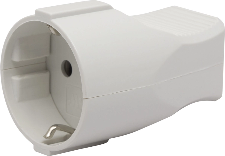Prise Schuko traversante avec contact de protection