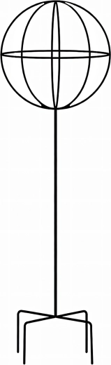 Support de jardin en métal pour plantes grimpantes 50 × 10 cm – noir