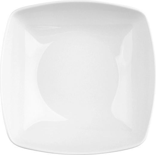 Assiette creuse MariaPaula Moderna carrée blanche 18,5 cm