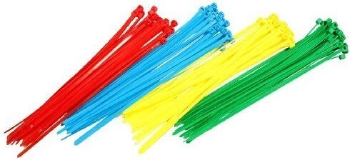 Colliers de serrage en nylon 150 × 2,5 mm, assortiment de couleurs (100 pcs)