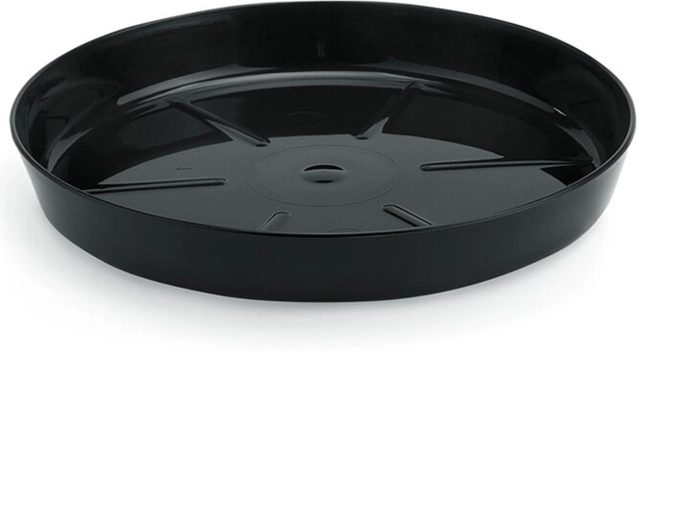 Sous-coupe pour pot de fleurs Lamela noire 23,4 cm