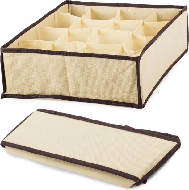 Organisateur beige pour tiroir pour sous-vêtements et chaussettes