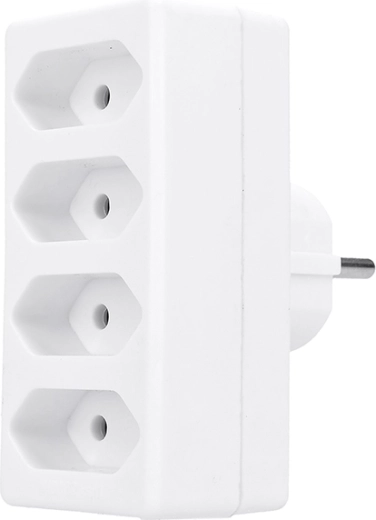 Solight multiprise pour prise 4× type C (Euro), blanche - 1 pièce