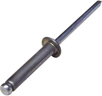 Rivet aveugle 3,0 × 6 mm, acier/acier, 50 pcs