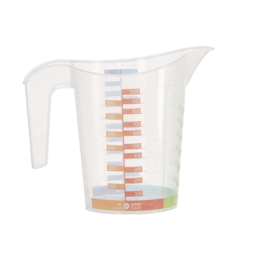 Pichet doseur en plastique 1 l avec poignée