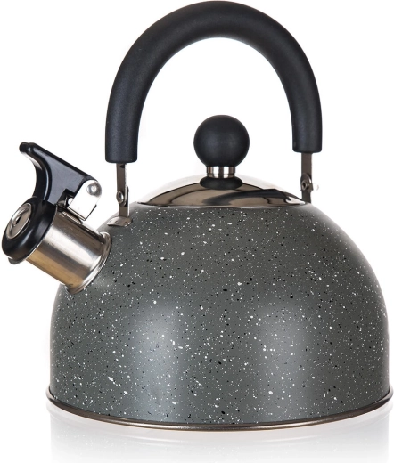 Bouilloire sifflante en acier inoxydable Granite Grey 1,7 l