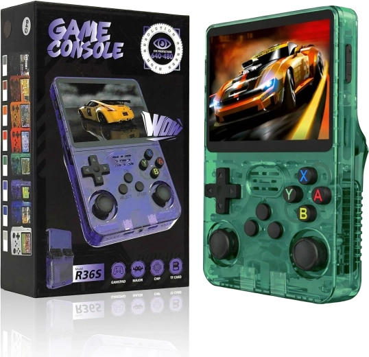 Console de jeu portable RENEW FORCE R36S verte