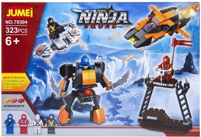 Jumei ninja squad jeu de construction 323 pièces (guerriers ninja) - 1 pièce
