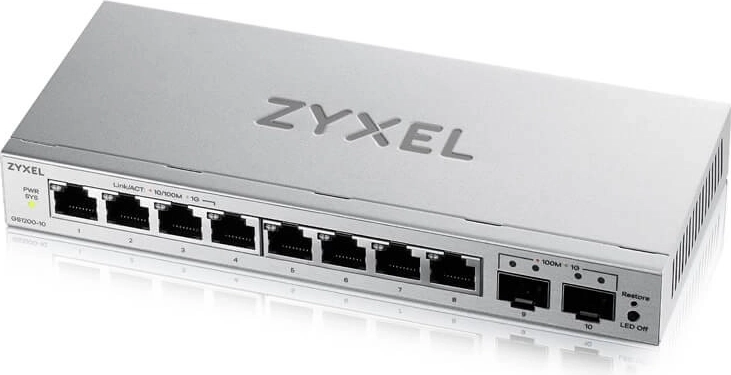 Zyxel GS1200-10 v3 – commutateur gigabit 8 ports avec 2 liaisons montantes SFP