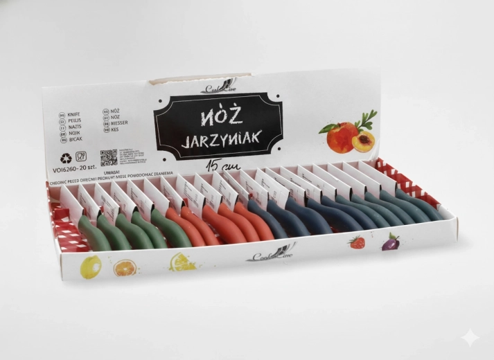 Couteau de cuisine pour légumes 15 cm, lot de 20 pièces