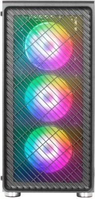 Boîtier PC MARS MC-F Noir ATX avec 4× ventilateurs ARGB