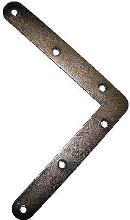 Équerre d’angle 120 × 120 mm blanche galvanisée – lot de 20 pièces