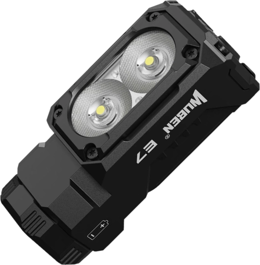 Wuben E7 lampe frontale/lampe de poche 1800 lm 6500K, noire