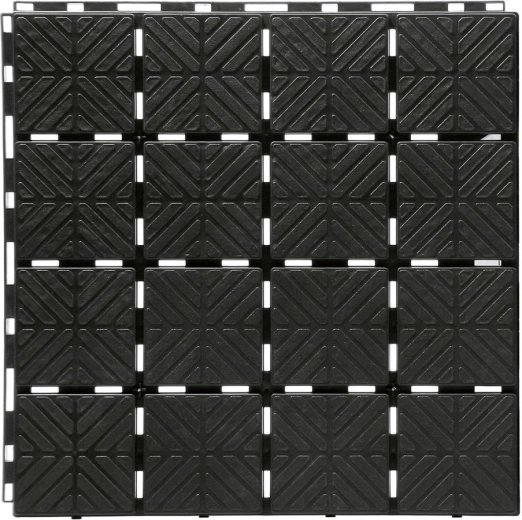 Dalles à emboîter de jardin EASY SQUARE 40 × 40 cm, noires (9 pcs, 1,5 m²)