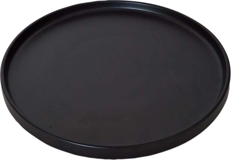 Assiette plate 26 cm noire mate Kitchisimo
