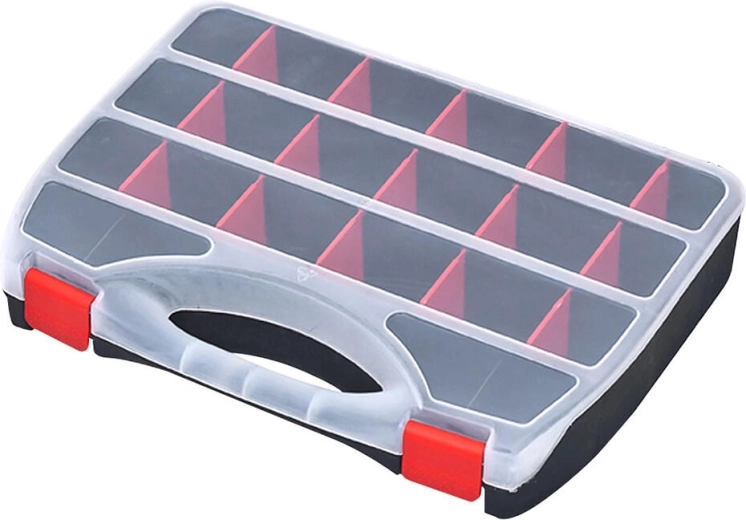 Organiseur en plastique Domino 360 × 268 × 66 mm avec compartiments réglables