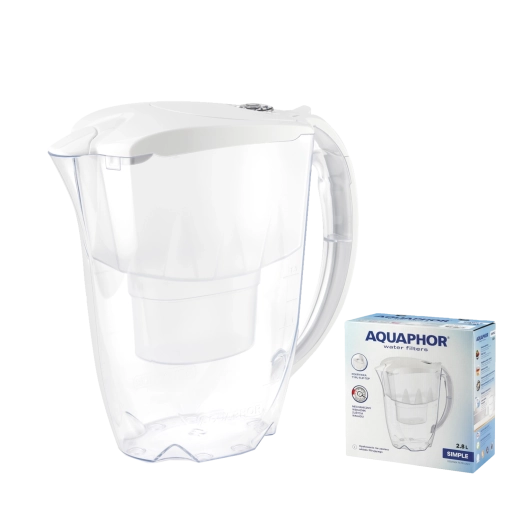 Pichet filtrant Aquaphor Simple 2,8 l blanc