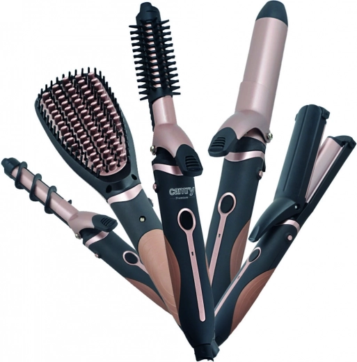 Camry CR 2024 Kit de coiffure 5-en-1, fer à boucler, brosse à ondulations, lisseur 1200 W