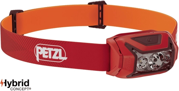 Petzl Actik lampe frontale 450 lm, rouge