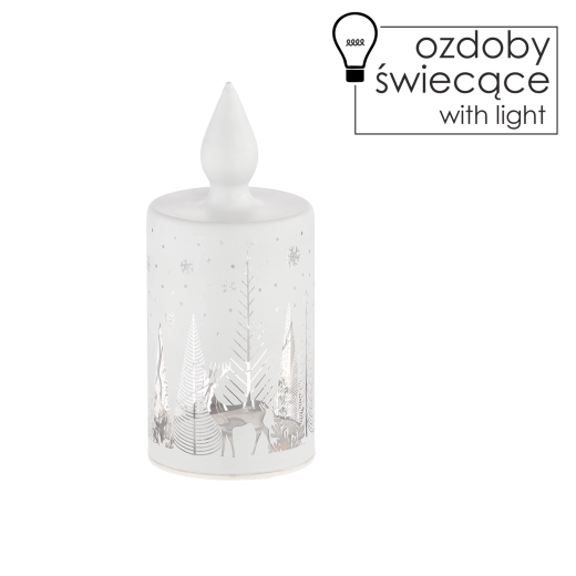 Bougie LED blanche 7,5 × 17 cm