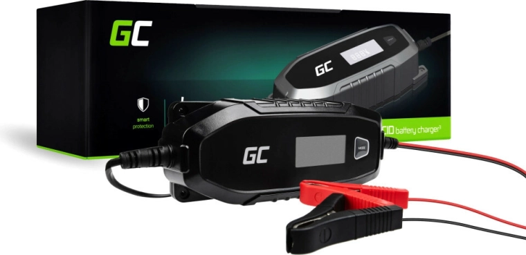 Chargeur automatique de batterie automobile Green Cell 6 V / 12 V 4 A