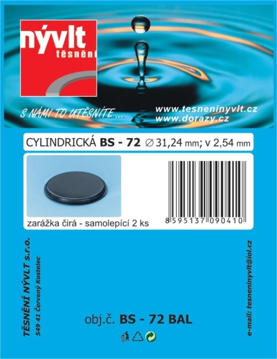 Butée autocollante transparente cylindrique 31,2 × 2,5 mm (2 pcs)