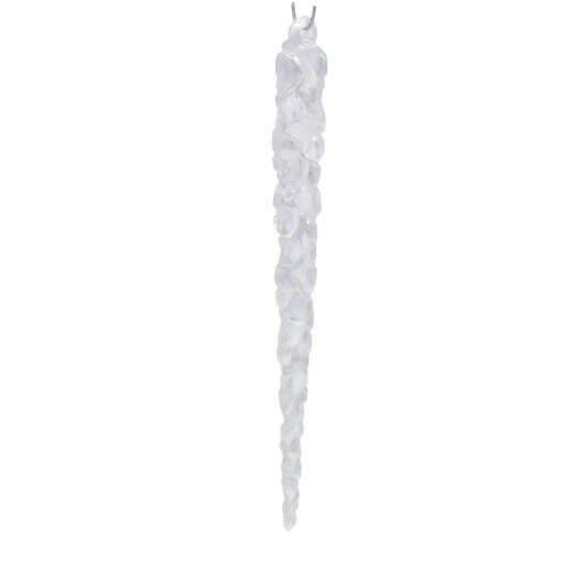 Décoration de Noël stalactite avec effet opalescent 13 cm, plastique, 2 pcs