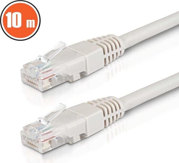 Câble réseau patch UTP CAT6 CCA 10 m gris