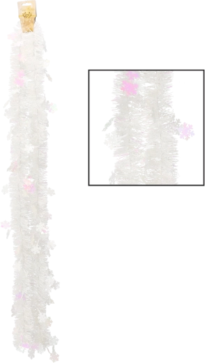 Guirlande décorative de Noël blanche 2 m