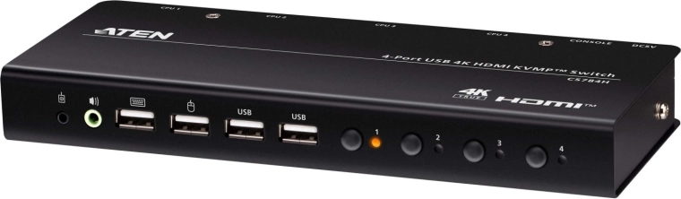 Commutateur KVMP USB HDMI 4 ports 4K