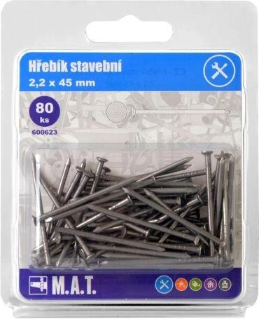 Clous de construction 45 × 2,2 mm, 80 pcs