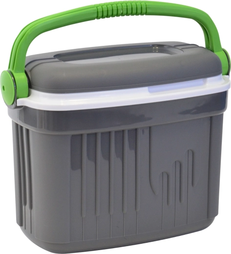 Sac isotherme passif de voyage 8 l KAMAI ICEBERG, gris foncé avec poignée verte