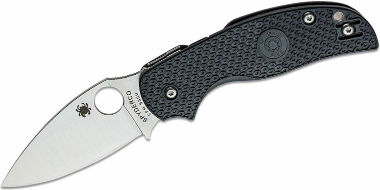 Couteau de poche Spyderco Sage 5 Lightweight 7,6 cm, satin, noir, FRN