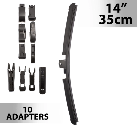 Essuie-glace Carguard 35 cm avec 10 adaptateurs