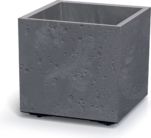 Pot Sierra Square effet béton 28,8 × 28,8 cm, marengo