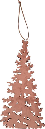 Décoration suspendue en bois en forme de sapin de Noël 27 × 14 cm