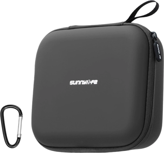 Étui en cuir Sunnylife avec poche en maille pour DJI Neo 2, noir