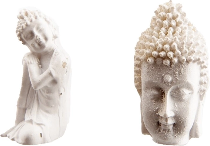Petite statue en céramique de Bouddha grise 3 × 3 × 5 cm (2 variantes)