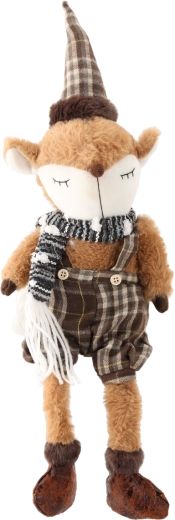 Renard de Noël avec jambes pendantes 35 cm