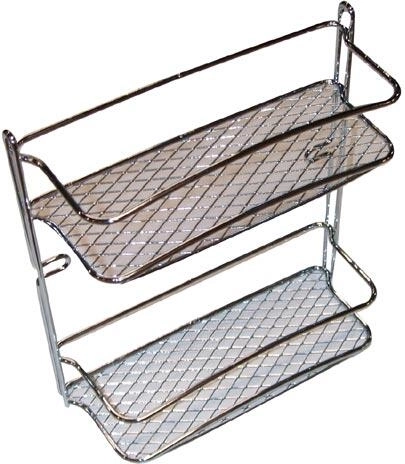 Étagère de salle de bain STAR, 2 niveaux, chromé, 23 × 10 × 26 cm