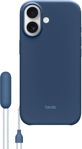 Coque de protection avec dragonne BEATS Kickstand pour iPhone 17, compatible MagSafe – bleu granit